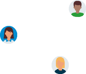 Avatars de clients satisfaits